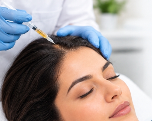 PRP hair treatment consultation
